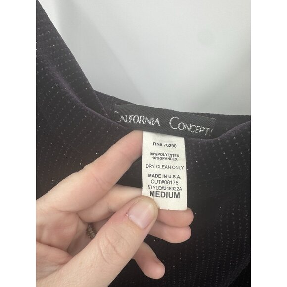 VTG California Concepts Vampire Witchy Whimsigoth Dress Women M Purple Y2K Retro - Picture 3 of 6